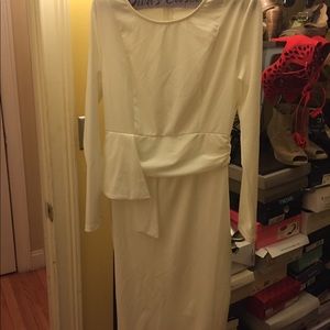 White stretch classic dress.